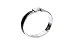 Z.RACLOE 12MM H Buckle Bangle Bracelets for Women Slive/black