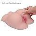 Rzoeox Sex Doll Male Masturbator, Realistic TPE 3D Love Dolls with Tight Vagina and Anal Extremely Soft Ass Adult Sex Toy for Men (10.24 x 9.06 x 4.33in,5.5lb)
