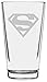 Superman Themed Etched All Purpose 16oz Libbey Pint Glass (Letter S)