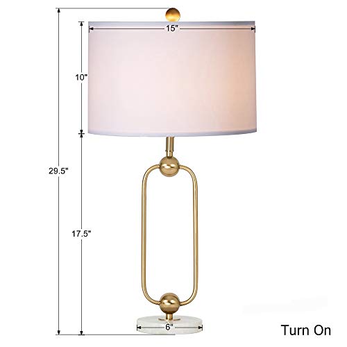 Universe Table Lamps with Marble Base, Set of 2 Desk Lamp, Modern Night Light for Living Room, Bedroom and Study Desk, Bulb Not Included