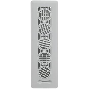 The Deflector Floor Vent Register With 360 Degree Directional Air Flow 2 25 X 12 White