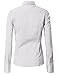 CLOVERY Women's Basic Stretchy Cotton Button Down Shirts White M