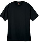 Men's 5.2 oz Hanes HEAVYWEIGHT Short Sleeve T-shirt, Black, Medium