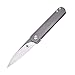 Kizer Cutlery Folding Pocket Knife Front Flipper Drop Point Blade Titanium Handles Tactical Knife with Titanium clip,Kizer Justin Lundquist Feist Ki3499