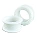 1 Pair White Soft Silicone Flexible Ear Tunnels Plugs Gauges Earlets Eyelets