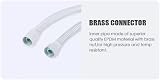 Hairstore 2m White Stainless Steel Shower Hose Flexible Bath Extension Handheld view 4