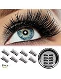 VASSOUL Dual Magnetic Eyelashes Magnet Ultra-thin 0.2mm 3D Reusable Fake Eyelashes For Women Makeup Natural Look (8pcs)