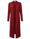 Doublju Soft Knit Thin Longline Open Front Cardigan For Women With Plus Size (Made In USA)