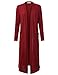 Doublju Soft Knit Thin Longline Open Front Cardigan For Women With Plus Size (Made In USA)