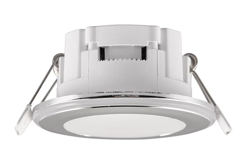 Trio Leuchten LED Einbauleuchte Argus 653610106, Kunststoff Chrom, inkl. 4 Watt RBG LED mit Farbwechsel, Fernbedienung, Dimmbar