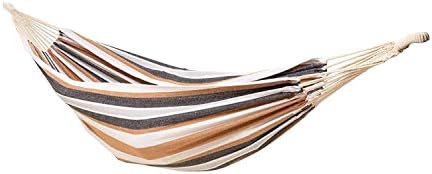 VITA5 Double Cotton Hammock Brown White Blue (Without stand)