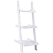Giantex Ladder Shelf, 3.7 Ft Tall Wooden White Ladder Bookshelf, Easy to Assemble, Perfect Size for Bathroom, 3-Tier Small Wood Corner Ladder Shelf