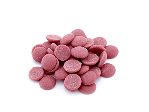 Cacaoholic Ruby Chocolate Chips | For Snacking, Baking, or Melting | Crafted from the Ruby Cocoa Bean, No Colourants, No Fruit Flavorings | Ruby Couverture Chocolate Wafers | 8 Ounce