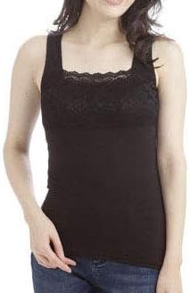 1 6667 綿混レーシータンクトップ 胸の谷間をカバー 抗菌 防臭加工 M 5l