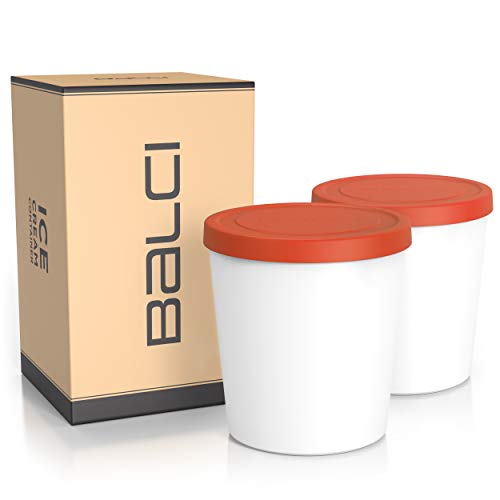 image for BALCI - Premium Ice Cream Containers (2 PACK - 1 Quart Each) Perfect F