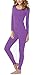 UYES Women's Thermal Underwear Set Top & Bottom Fleece Lined