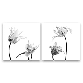 2 Panel Canvas Wall Art Home Watercolor Canvas Prints Painting Wall Decor for Living Room Wooden Framed Home Decorations - 12"x12" x 2 Panels
