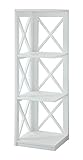 Convenience Concepts Oxford 3-Tier Corner Bookcase, White