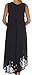 Sakkas B900 Batik Moon and Stars Caftan Tank Dress / Cover Up - Black / White - One Size