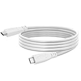 USB Type-C Cable(6.6ft/2m), Fiveboy USB C To C Fast Charging(100W/5A)and Sync(10Gbps) Cable for New MacBook,Nexus 5X/6P,Nintendo Switch and Other USB Type C Port Devices - White