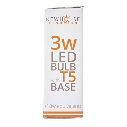 Newhouse Lighting T5 LED Bulb Halogen Replacement Lights, 3W (18W Equivalent), Wedge Base, 280 lm, 12V, 3000K, Non-Dimmable
