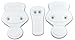 Champro Snaps Hip Pad Set, 3 Piece (White, Youth)