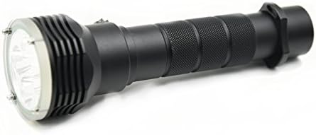 High Power Flash light 5000 LM 5 CREE XM-L2 lED light 100M Waterproof Scuba Diving Flashlights with 2 18650 Rechargeable Battery - Black