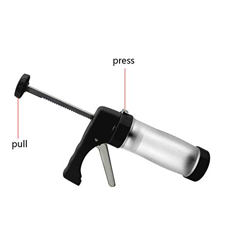 Cookie Press Making Gun Biscuits Cake Tool Cookie Press Kit with 16 Discs and 6 Icing Tips Cookie Press Maker Machine Dessert Decoration (Black)