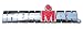 Ironman Premier Metal Auto Emblem - Chrome Text Logo w/ Red M