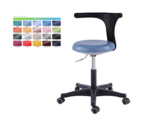 SoHome Dental Medical Assistant Chair Nurse Stool with 360 Degree Rotation Armrest PU Leather
