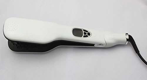 Hair Straightener Brush with Steam flat iron Brush Ceramic (white)
