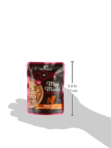 WELLNESS CORE SMALL BREED MINI MEALS SHREDDED CHICKEN & TURKEY DINNER IN GRAVY WET DOG FOOD