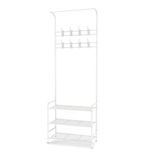 alvorog-Entryway-Coat-Rack-Shoe-Bench-3-in-1-Hall-Tree-3-Tier-Storage-Shelves-with-16-Hooks-Multifunctional-Hallway-Organizer-Easy-Assembly-White