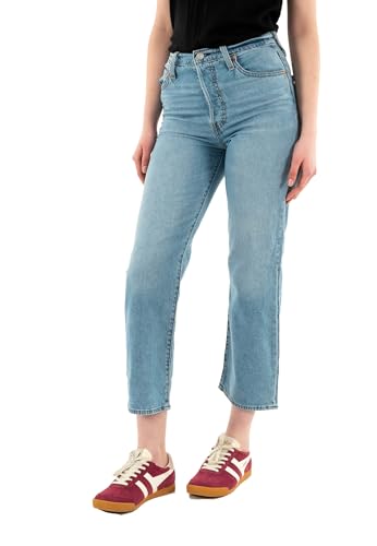Levi's Women's Ribcage Straight Ankle Jeans, Cool Winner, 25W x 29L
