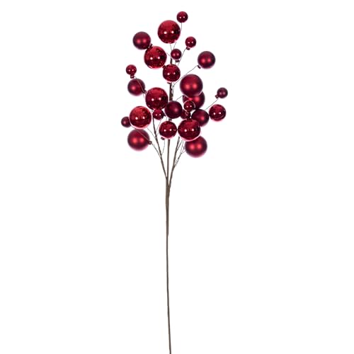 Vickerman 30" Red Ball Ornament Spray.