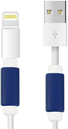 Peres 3.5cm Colorful Data Cable Saver Protector for Apple USB Lightning Cable Iphone Earphones Protector and 30-pin Charging Cables for Ipod / Iphone / Ipad / Apple Watch (2Dark Blue)