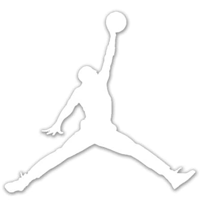 Nike Air Jordan Jumpman Logo Branco Vinyl Sticker Decalque 21