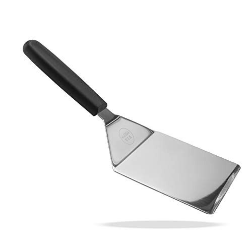 KitchenVIA Wide Spatula Turner, HeatResistant Handle, Beveled Edge for Flipping Pancakes, Eggs