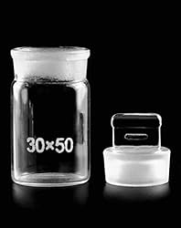 QWORK Weighing Bottle, 2 Pack Borosilicate Glass