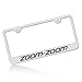 Au-tomotive Gold Mazda Zoom-Zoom License Plate Frame,Silver,12