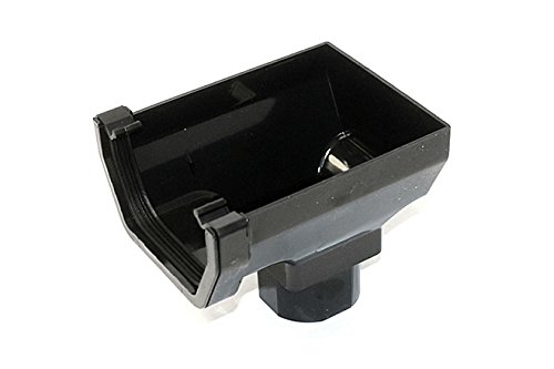 Marshall Tufflex RWSO2B (Black) Stop End Outlet for 114mm Squareline Gutter System