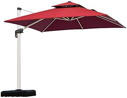 Purple Leaf 9ft Patio Umbrella Outdoor Square Umbrella Large Cantilever Umbrella Windproof Offset Umbrella Heavy Duty Sun Umbrella For Garden Deck Pool Patio Terra Amazon Ca Clothing Accessories