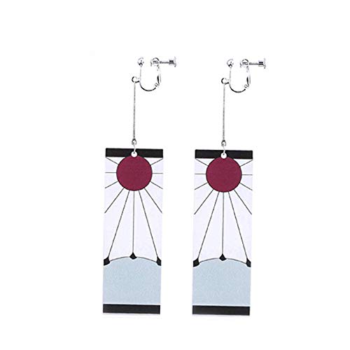 S925 Sterling Silver Demon Slayer Kamado Tanjiro Earrings Pack