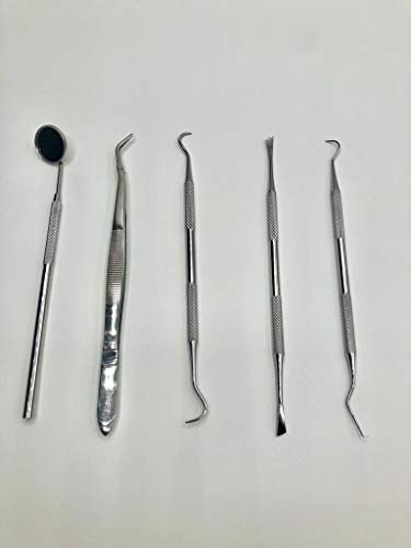 image for GENERIC Dental Tools, 5 Pack Teeth Cleaning Tools Stainless Steel Tart