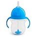 Munchkin Click Lock Weighted Straw Cup, 7 Ounce, Blue, Pack of 1 primary
