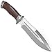 Grand Way Hunting Knife - Fixed Blade Knife - Large Bushcraft Fishing Knife with Sheath - Best 440c Stainless Steel Classic Large Sharp Blade - Hunting Knife Wood Handle 2432 AKP (Wood, Medium)