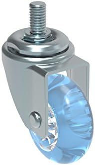 Schioppa L10 Series, GLEFD 210 GEL Blue, Swivel Caster, 2" (50 mm) Non-Marking Polyurethane Whl, 90 lbs, 10 mm Diameter x 25 mm Length Threaded Stem