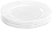 6-Piece Flat Edge Dinner Plate Set 10.5 Inches - Dishwasher Safe Opal Glassware - Microwave/Oven Friendly