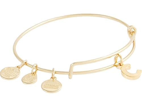 Alex and Ani Expandable Bangle for Women, Initial C Letter Charm