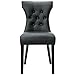Modway Silhouette Modern Tufted Vegan Leather Upholstered Parsons Black, One Dining Chair